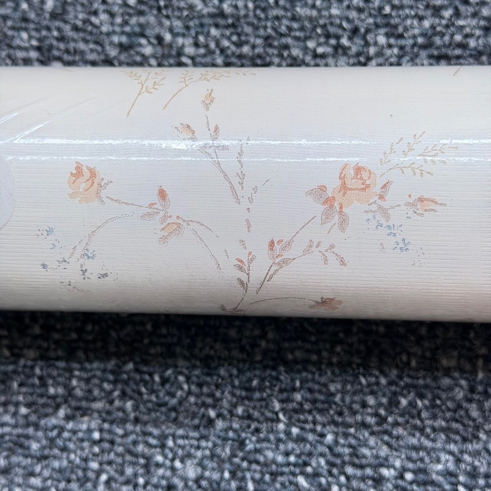 Vintage Lennon Floral Vinyl Wallpaper Double Roll Pre-Pasted TT 524 Cream Peach